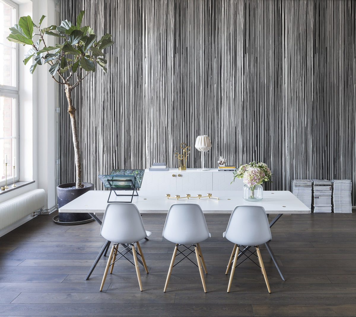 R13482 Colour Stream Black Spectrum Mural by Rebel Walls
