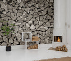 R13641 Woodpile Mural by Rebel Walls