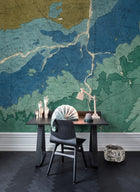 R13751 Oxford Clay Maps Mural by Rebel Walls