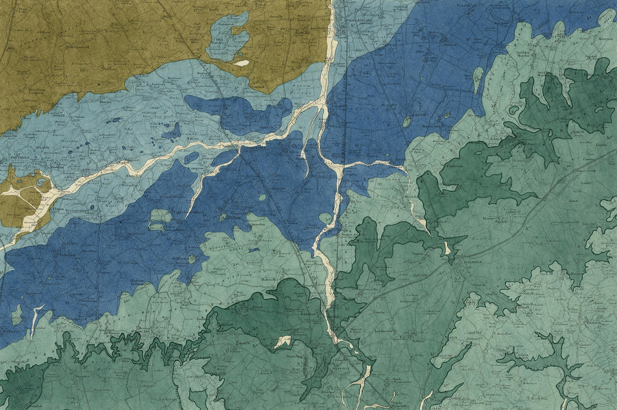 R13751 Oxford Clay Maps Mural by Rebel Walls