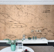 R13791 Navigation Lines Maps Mural by Rebel Walls