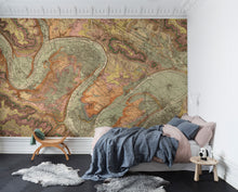 R13801 The Colours Of Paris Maps Mural by Rebel Walls