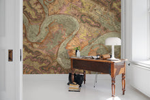 R13801 The Colours Of Paris Maps Mural by Rebel Walls