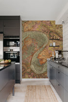 R13801 The Colours Of Paris Maps Mural by Rebel Walls