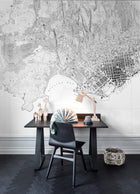 R13841 The Wharf Maps Mural by Rebel Walls