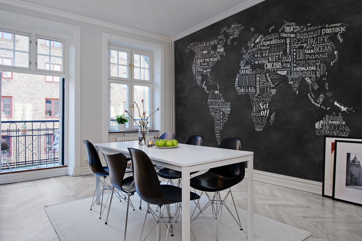 R13851 Wanderlust Maps Mural by Rebel Walls