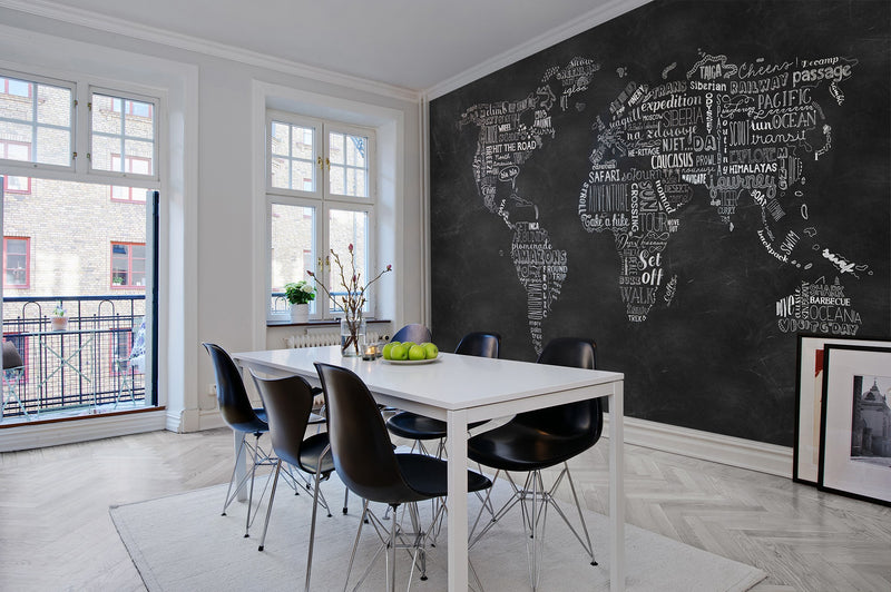 R13851 Wanderlust Maps Mural by Rebel Walls