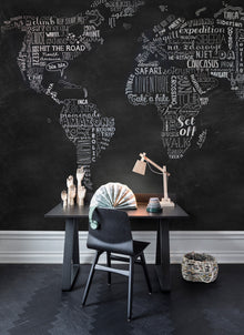 R13851 Wanderlust Maps Mural by Rebel Walls
