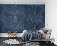 R13862 Treasure Hunt Midnight Maps Mural by Rebel Walls