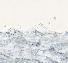 R13872 Paper Mountains Blue Maps Mural by Rebel Walls
