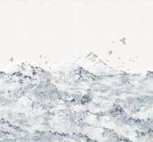 R13872 Paper Mountains Blue Maps Mural by Rebel Walls