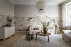 R13873 Paper Mountains Sepia Maps Mural by Rebel Walls