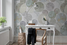 R13884 Globes Gathering Dew Palette Mural by Rebel Walls