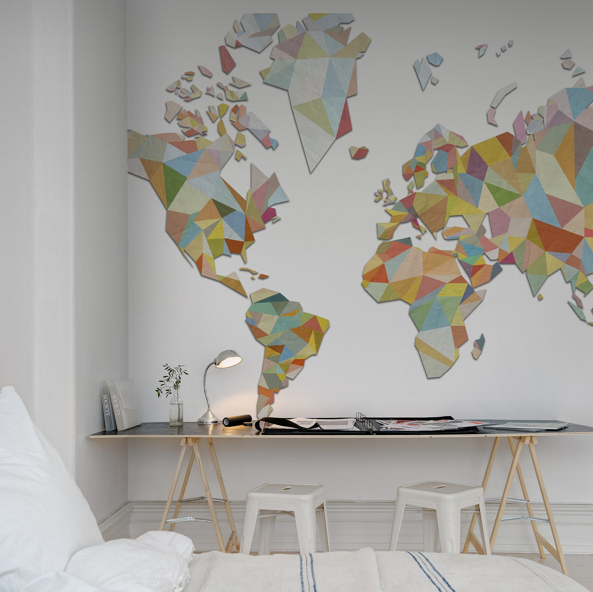 R13891 Triangle Land Maps Mural by Rebel Walls