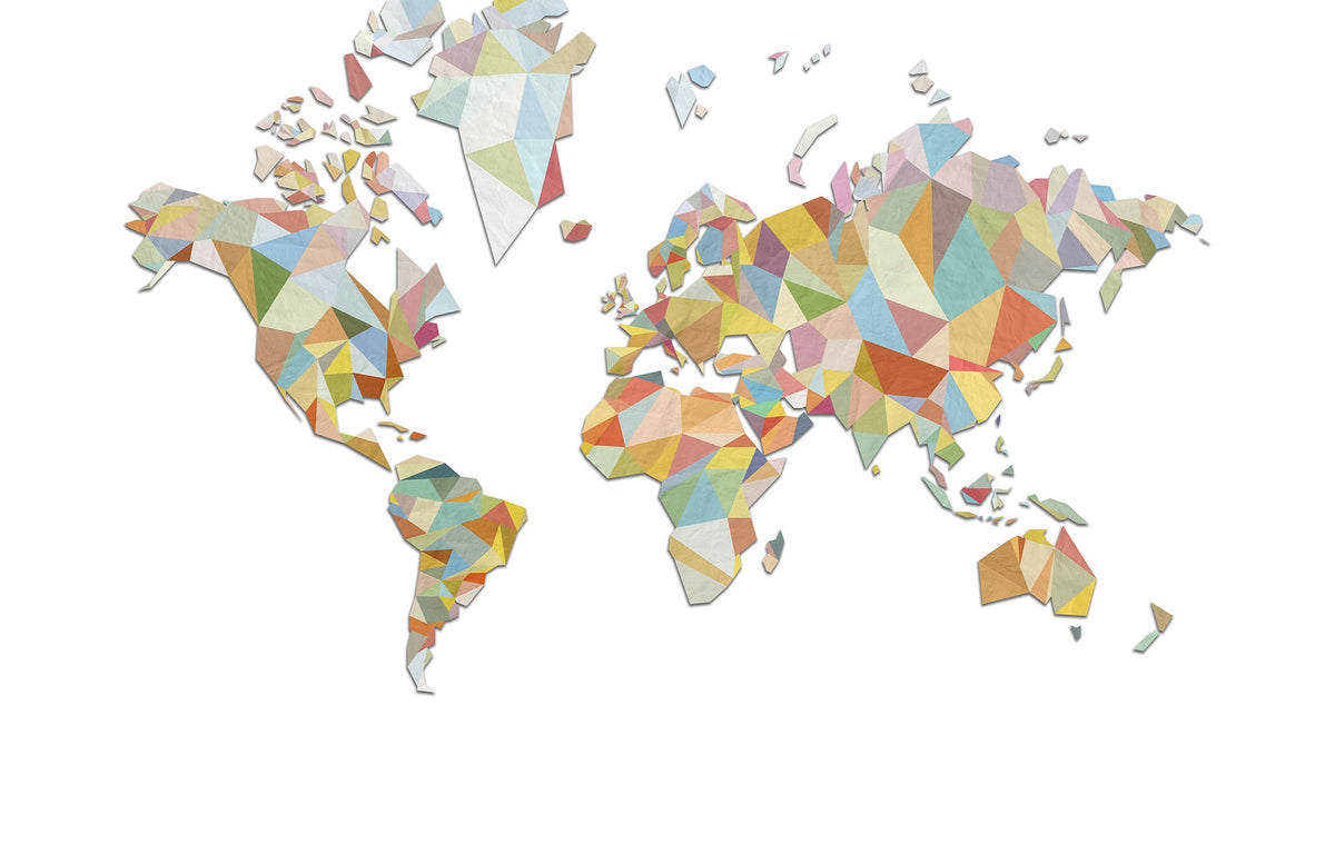 R13891 Triangle Land Maps Mural by Rebel Walls