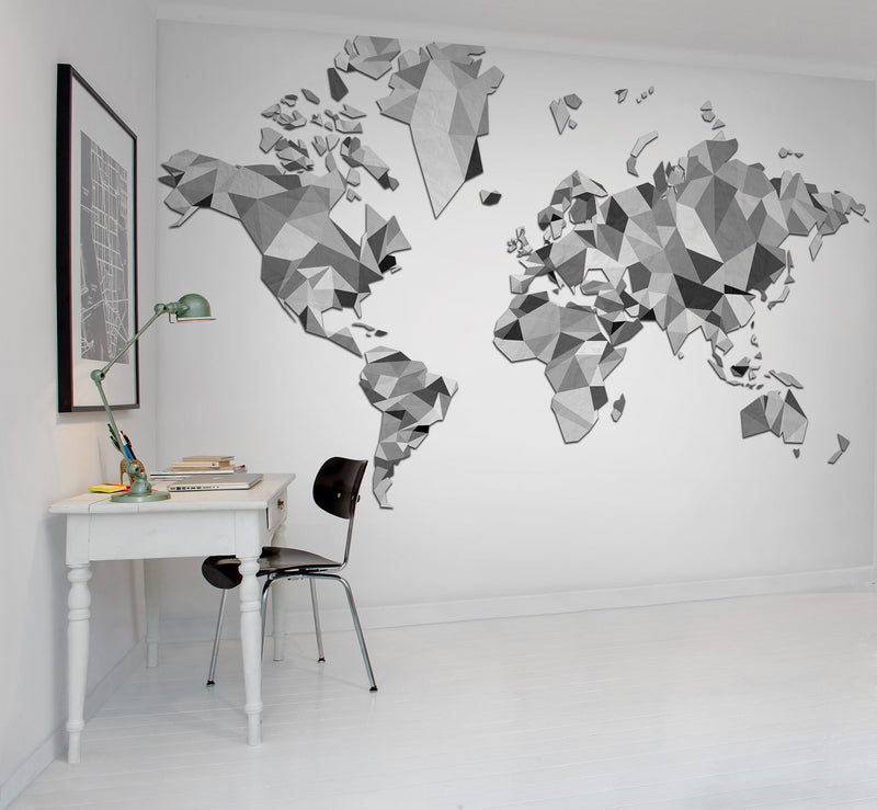 R13892 Triangle Land Graphic Maps Mural by Rebel Walls