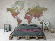R13902 School Atlas Rainbow Maps Mural by Rebel Walls