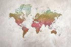 R13902 School Atlas Rainbow Maps Mural by Rebel Walls