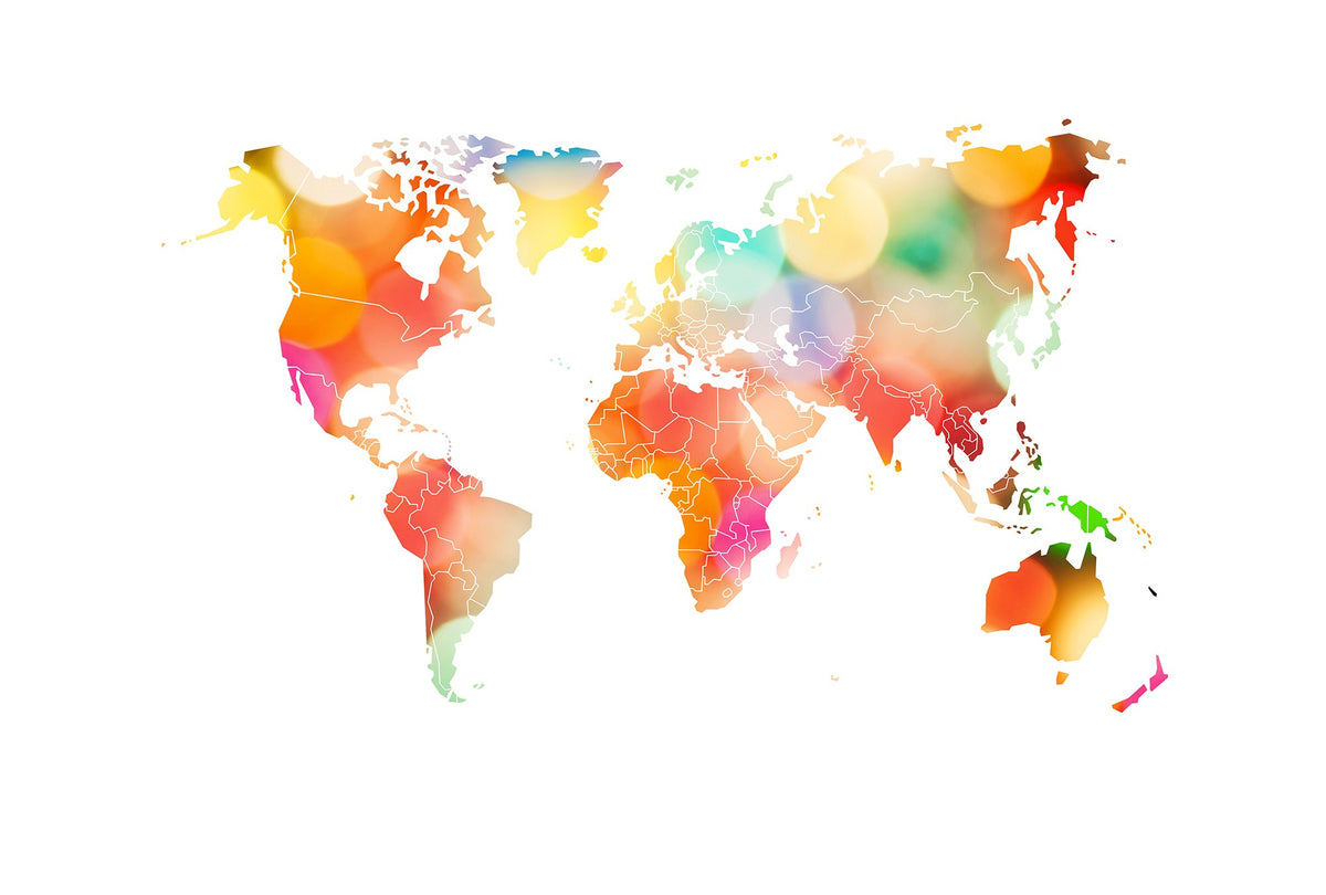 R13922 Your Own World Confetti Maps Mural by Rebel Walls