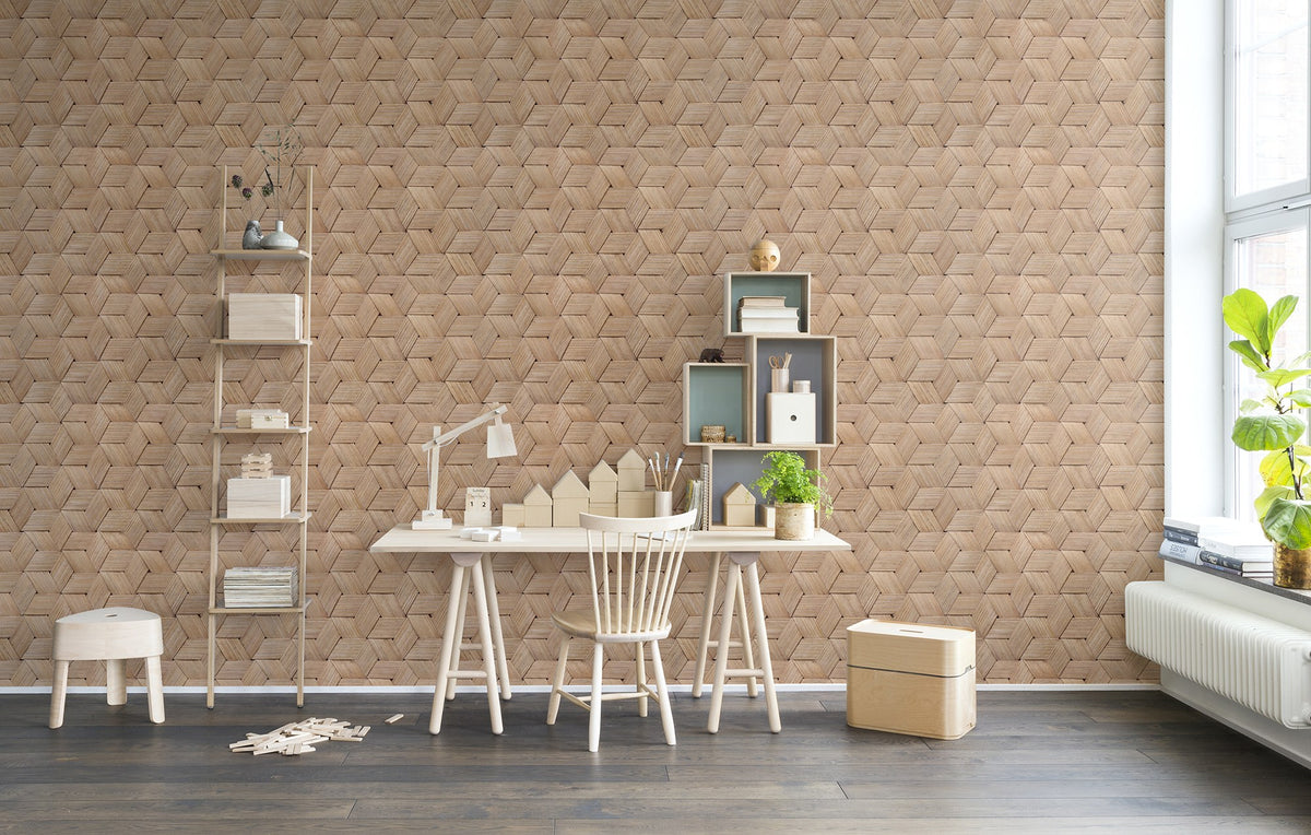 R13931 Birch Bark Braids Passion Mural by Rebel Walls