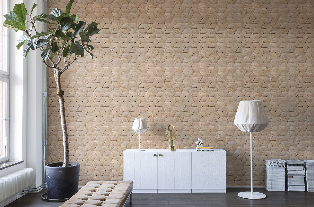 R13931 Birch Bark Braids Passion Mural by Rebel Walls