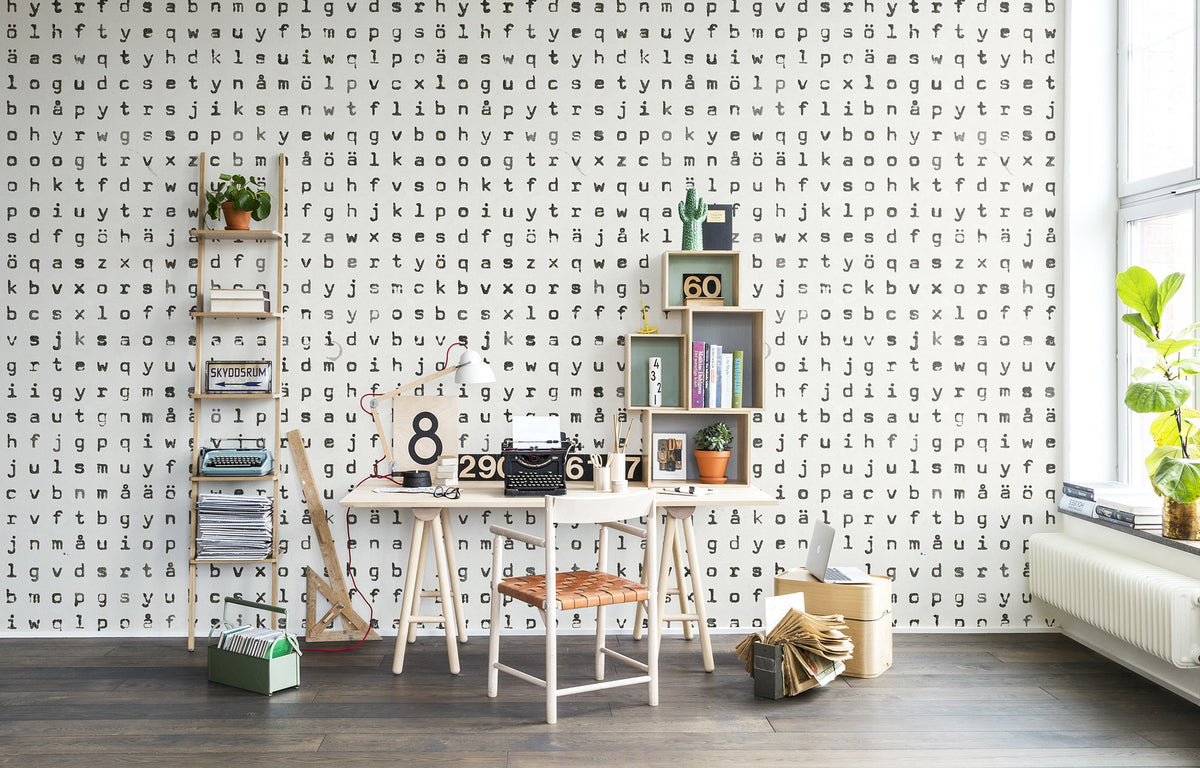 R13971 Typomania Passion Mural by Rebel Walls