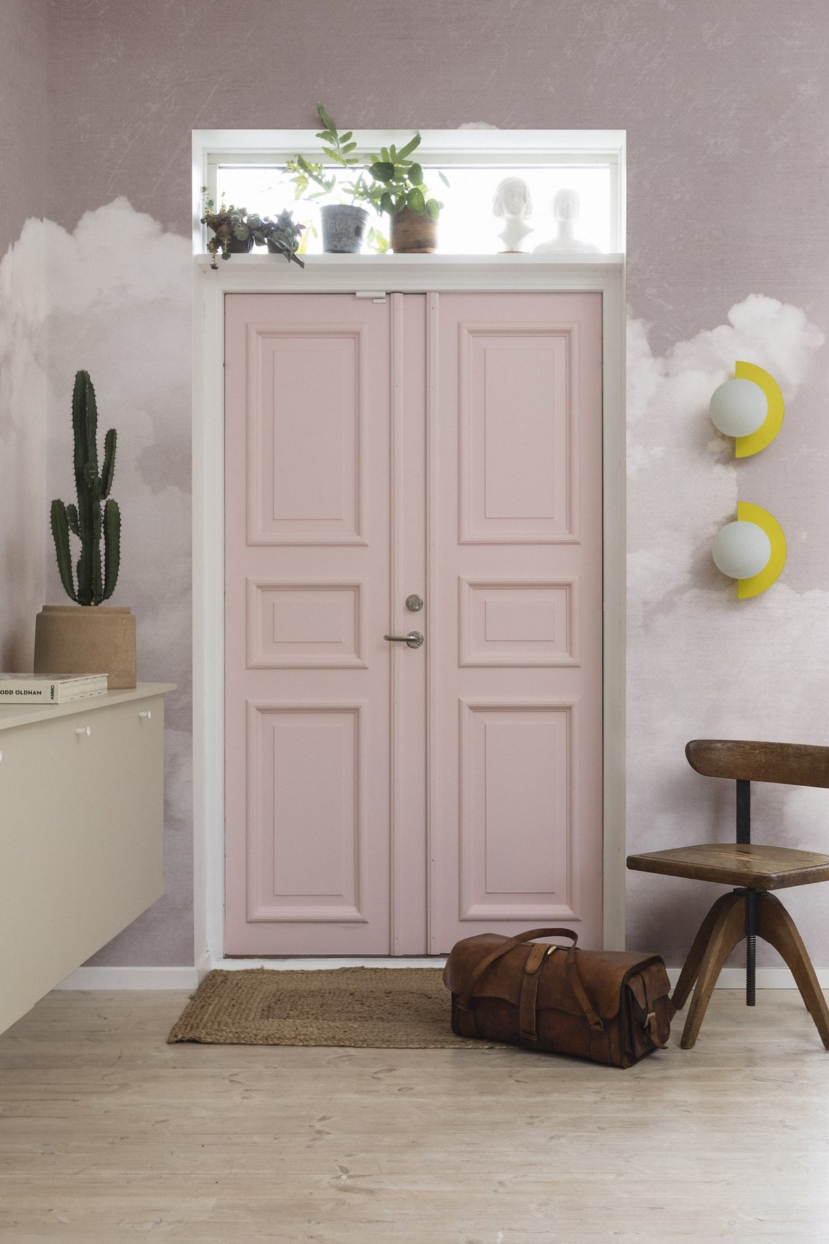 R14014 Cuddle Clouds Pink Dreamland Mural by Rebel Walls
