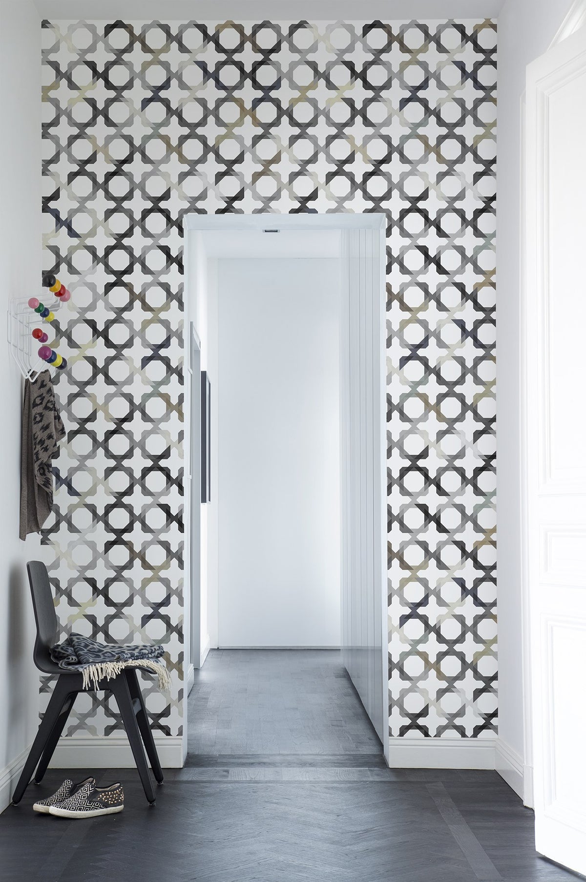 R14042 Patchwork Play Gray Passion Mural by Rebel Walls