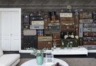 R14061 Stacked Suitcases Passion Mural by Rebel Walls