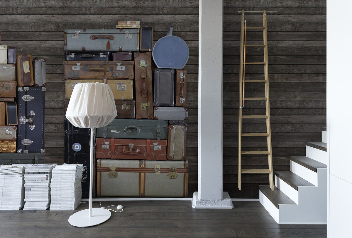 R14063 Stacked Suitcases Pile Passion Mural by Rebel Walls
