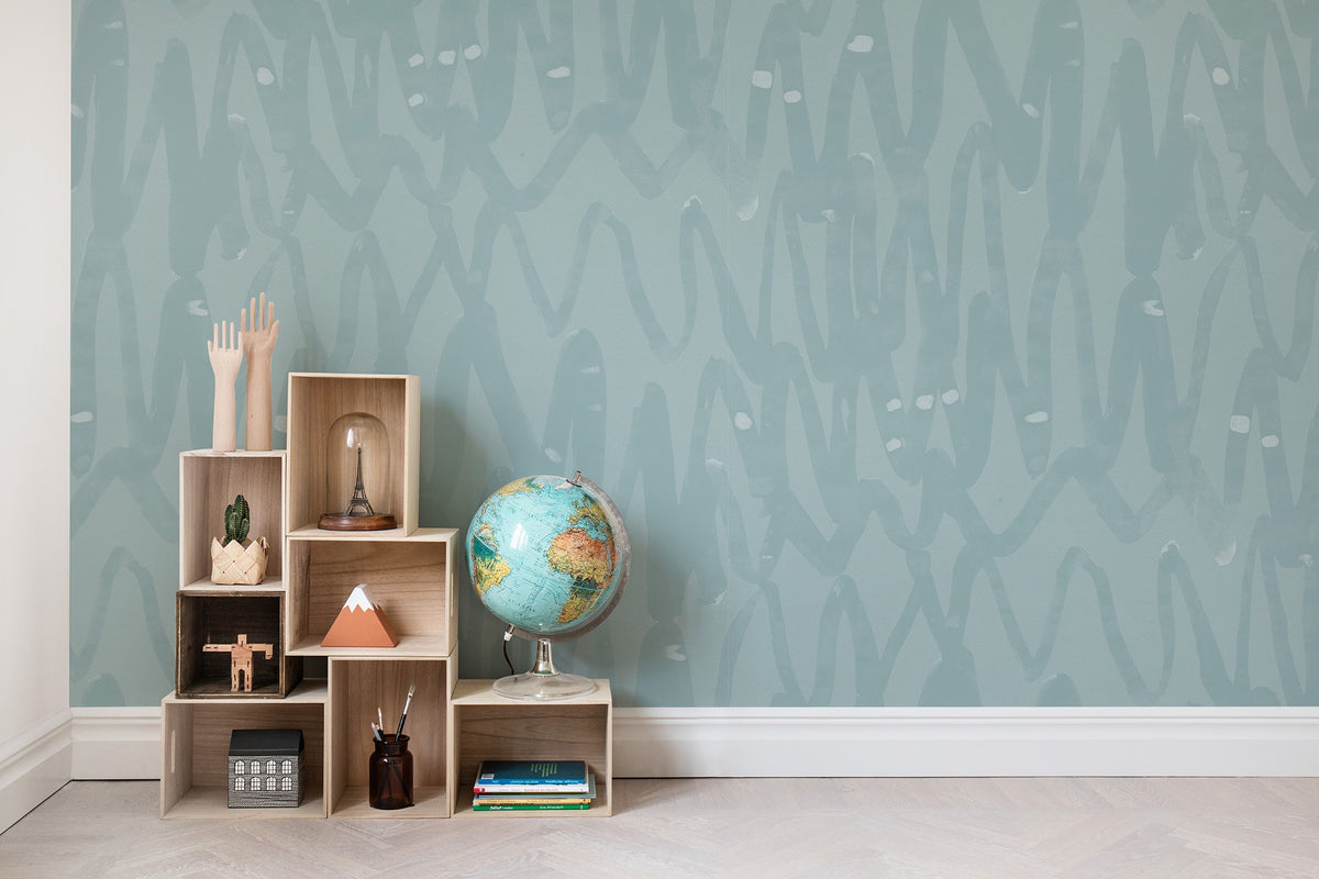 R14094 Pulse Of Passion Mint Palette Mural by Rebel Walls