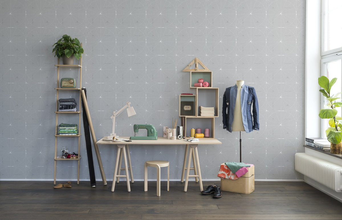 R14111 Perfect Fit Soft Grey Passion Mural by Rebel Walls