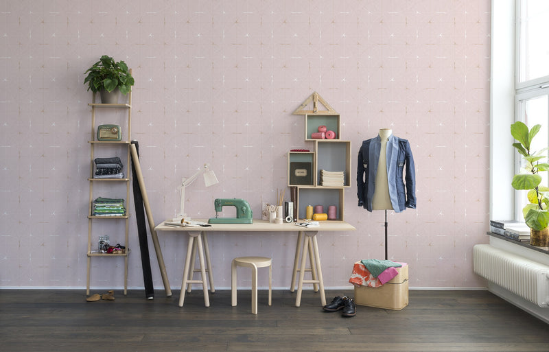R14113 Perfect Fit Powder Pink Passion Mural by Rebel Walls
