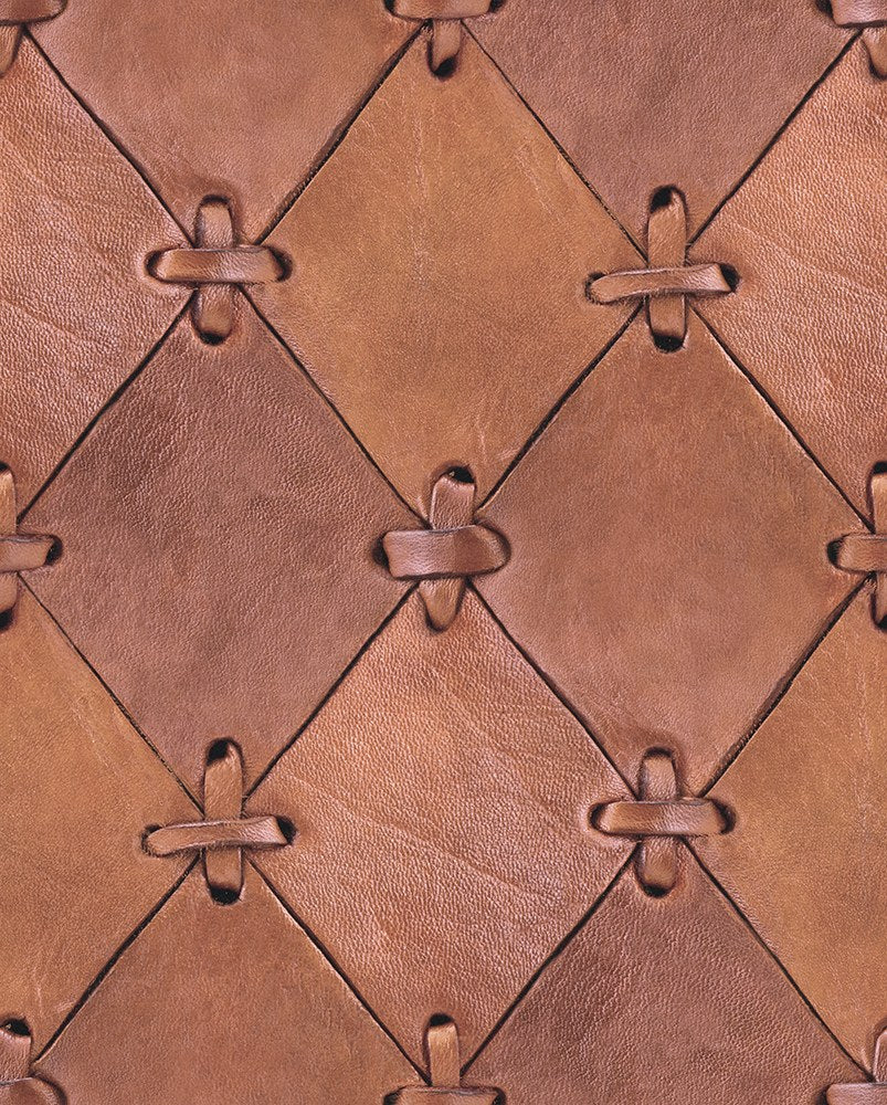 R14121 Leather Rhombs Passion Mural by Rebel Walls