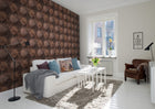 R14122 Leather Rhombs Vintage Passion Mural by Rebel Walls