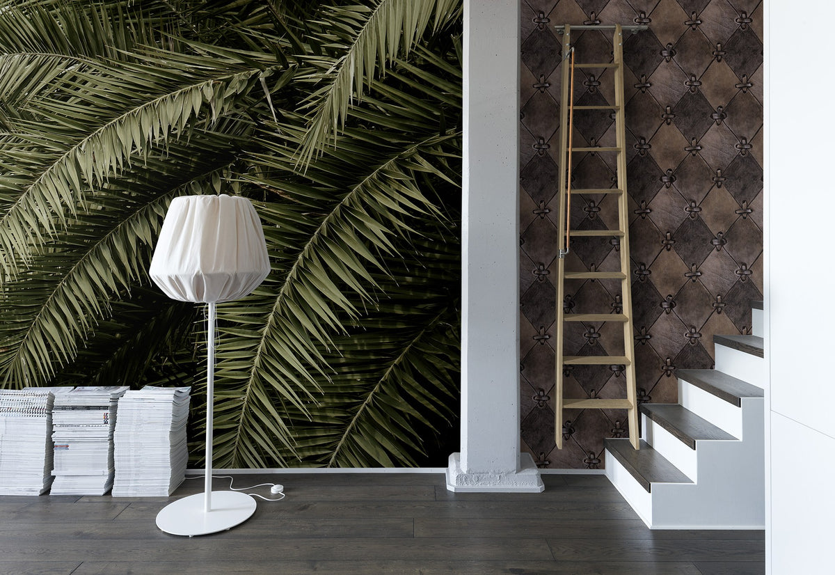 R14122 Leather Rhombs Vintage Passion Mural by Rebel Walls