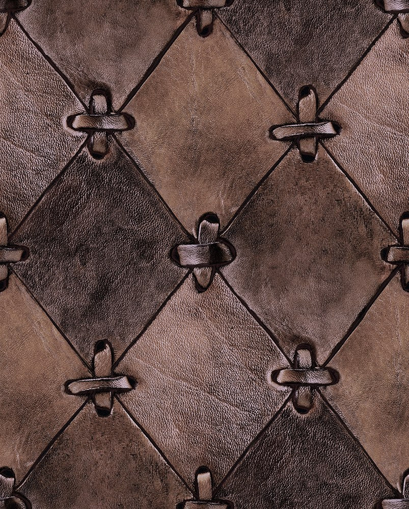 R14122 Leather Rhombs Vintage Passion Mural by Rebel Walls