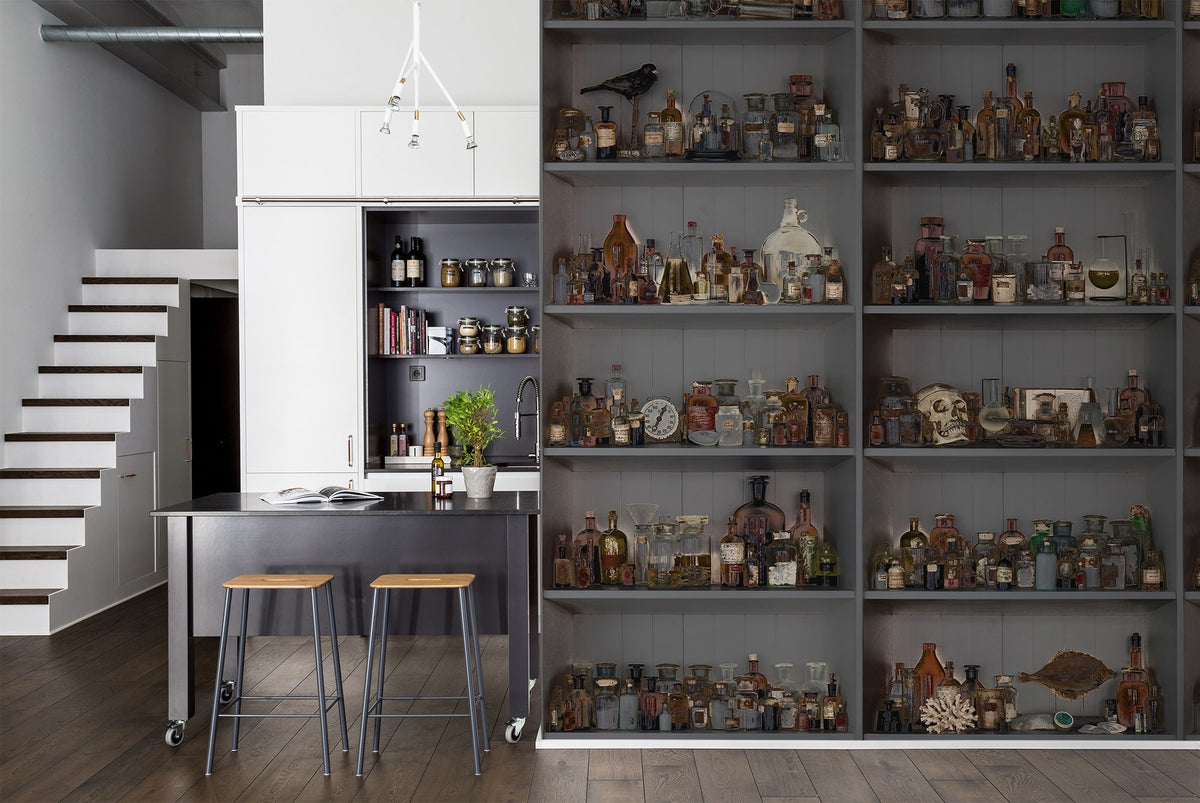 R14184 Cabinet of Curios Night Play Mural by Rebel Walls