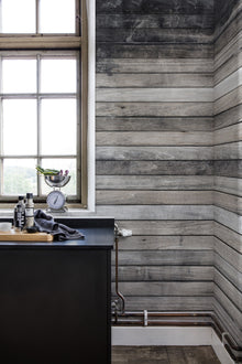 R14291 Worn Wood Curious Mural by Rebel Walls