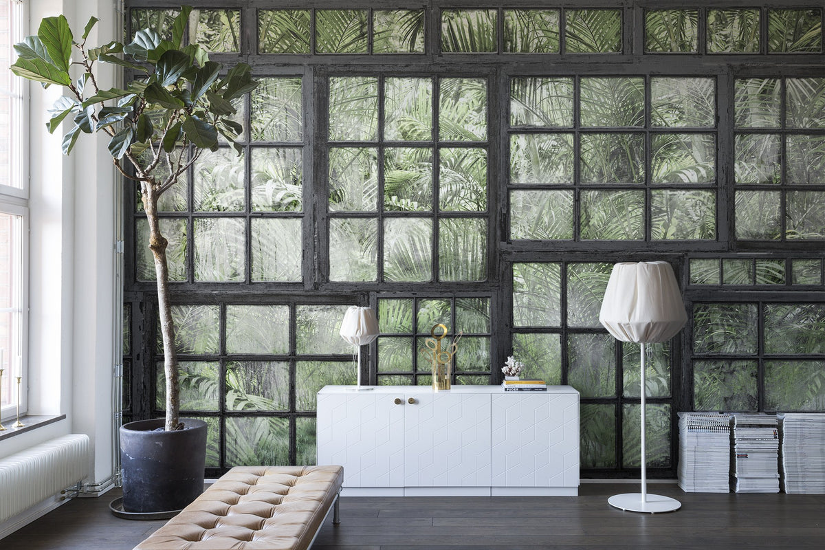 R14372 Perspective Jardin Noir Well-Being Mural by Rebel Walls