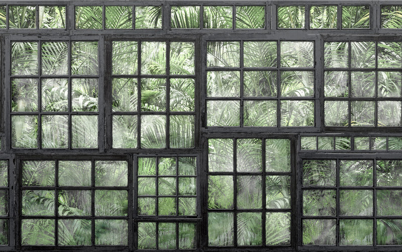 R14372 Perspective Jardin Noir Well-Being Mural by Rebel Walls