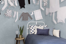 R14442 Laundry Day Blue Storytime Mural by Rebel Walls