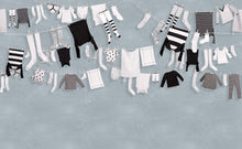 R14442 Laundry Day Blue Storytime Mural by Rebel Walls