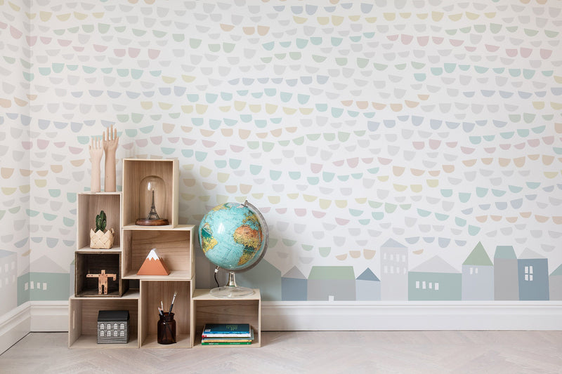 R14491 Elephant Tears Pastel Storytime Mural by Rebel Walls