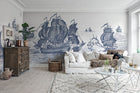 R14503 High Seas Henderson Blue Storytime Mural by Rebel Walls