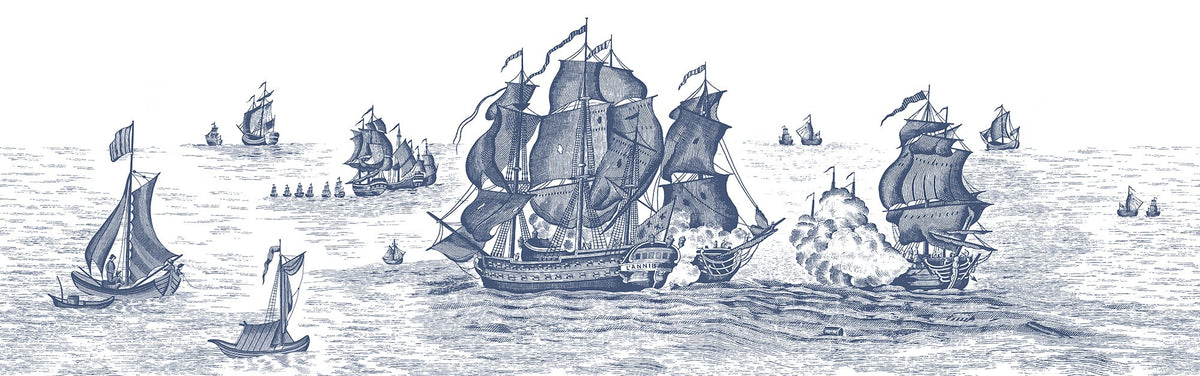R14503 High Seas Henderson Blue Storytime Mural by Rebel Walls