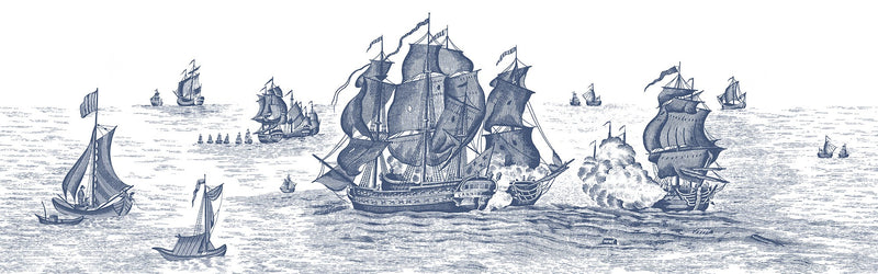 R14503 High Seas Henderson Blue Storytime Mural by Rebel Walls