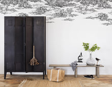 R14511 Cotton Skies Black Storytime Mural by Rebel Walls