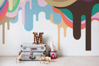R14521 Dripping Ice Cream Storytime Mural by Rebel Walls