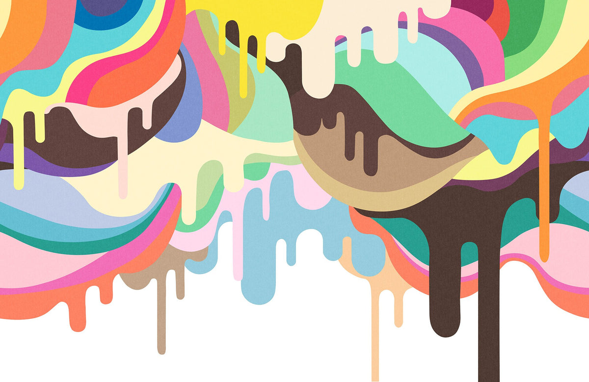R14521 Dripping Ice Cream Storytime Mural by Rebel Walls